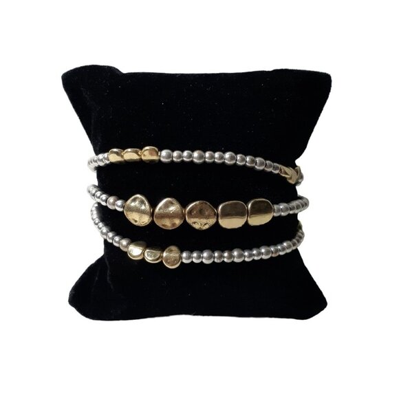 Lucky Brand Mixed Metal Beads Charm Bracelet Luck Shamrock Clover St Patricks - Picture 9 of 15